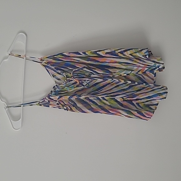 Tina Turk Adrienne Multicolor Silk Top Sleeveless Size Small - Picture 5 of 10